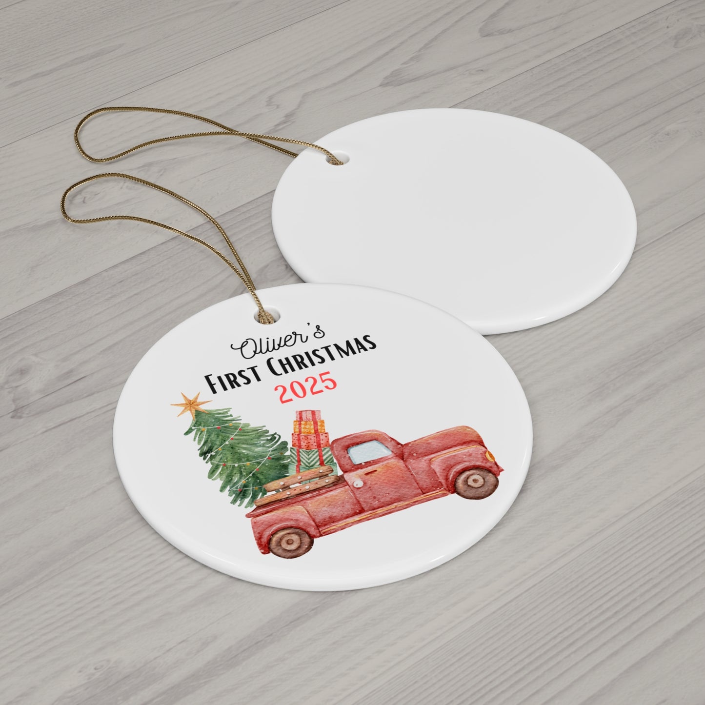 Christmas Ornament | Custom First Christmas Ornament | Personalized Tree Ornament 003
