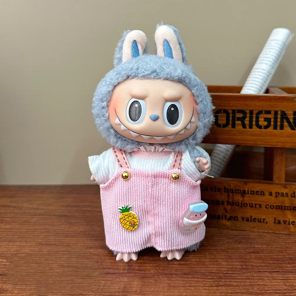 Labubu Outfit | 15-17 cm Dolls Clothes | Skirt and T-shirt set , Overall set