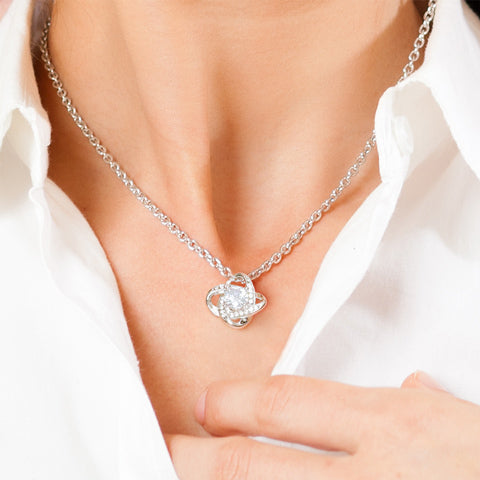 Love Knot Necklace in rotation box - Gift for mom, RRM02