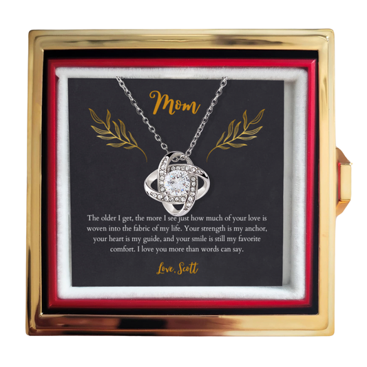 Gift for mother - Love Knot Necklace in the gift box - RRM04