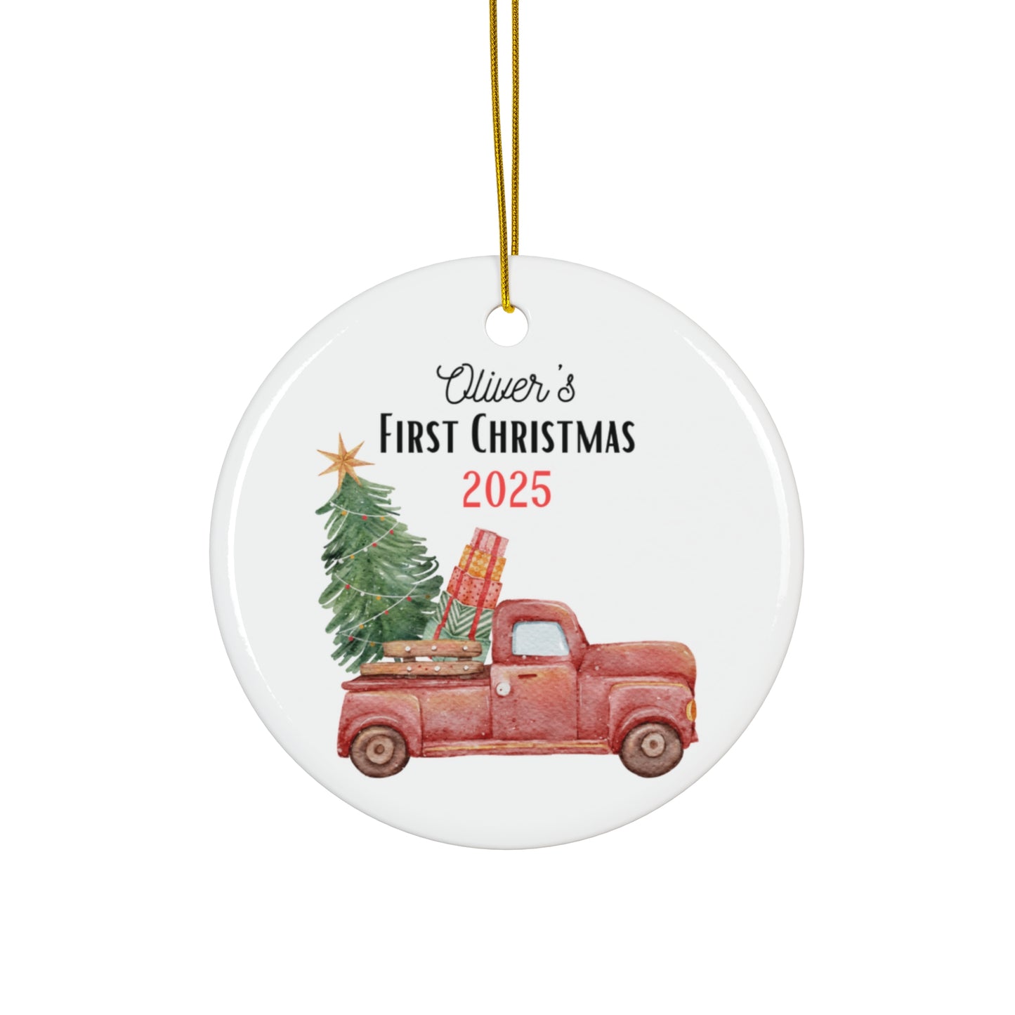 Christmas Ornament | Custom First Christmas Ornament | Personalized Tree Ornament 003