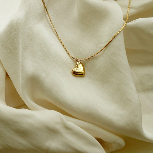 Heart Pendant Necklace | 304 Stainless Steel 18K Gold Plated Necklace