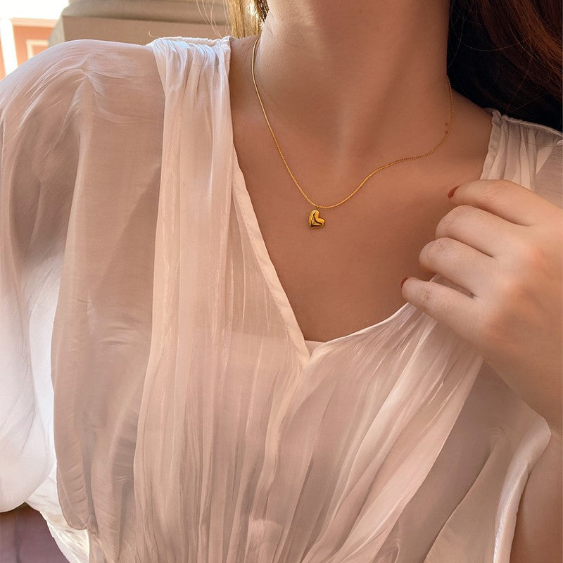 Heart Pendant Necklace | 304 Stainless Steel 18K Gold Plated Necklace