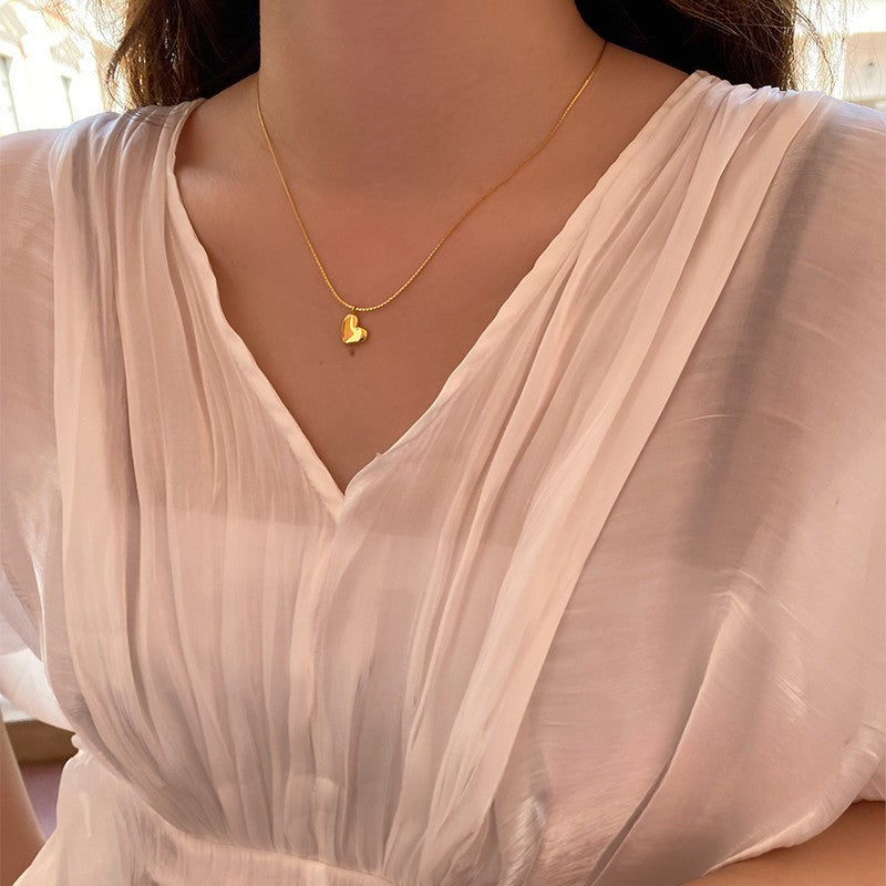 Heart Pendant Necklace | 304 Stainless Steel 18K Gold Plated Necklace