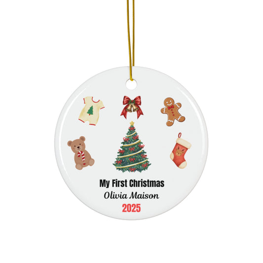 Personalized Christmas Ornament | Custom First Christmas Ornament | Personalized Tree Ornament 005