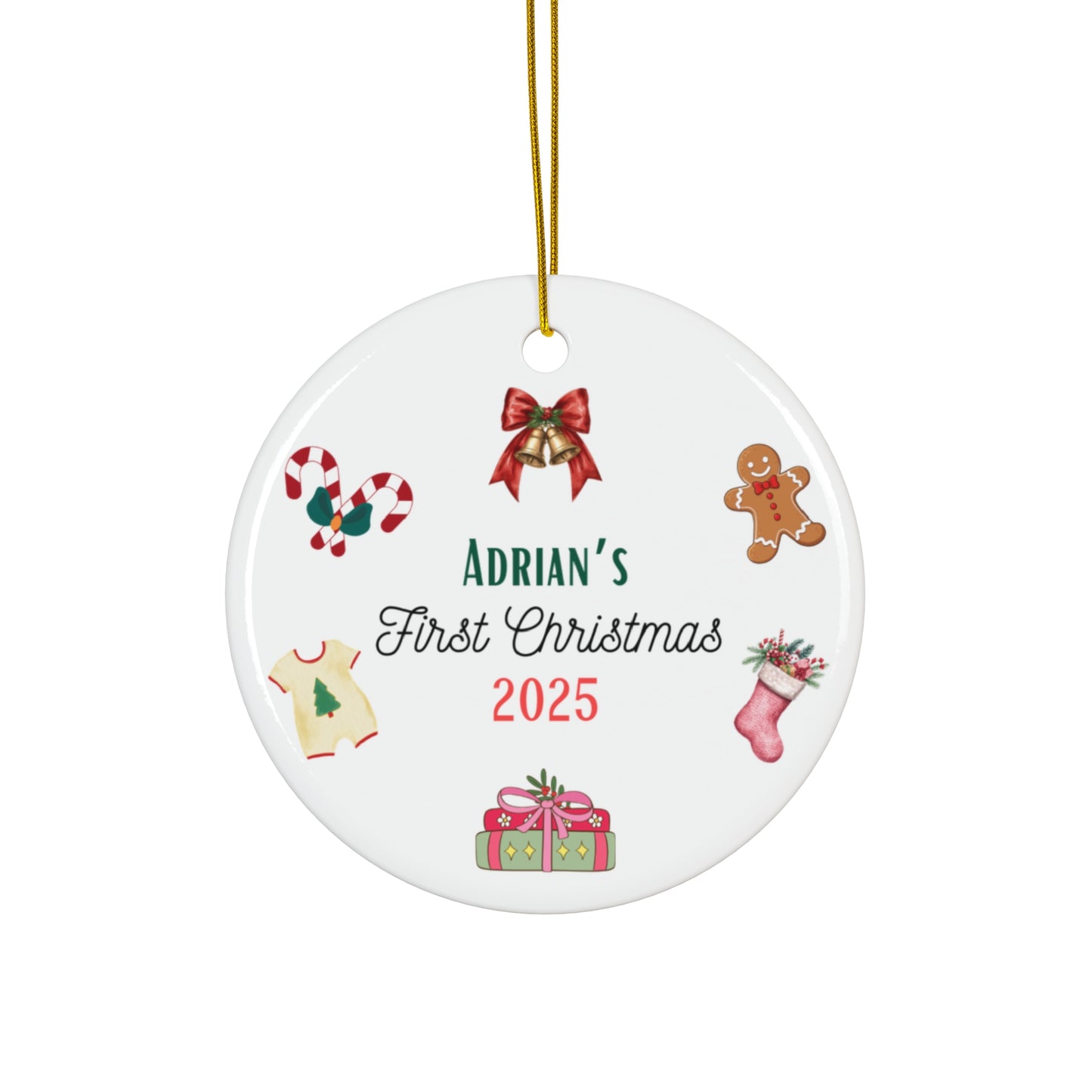 Personalized Christmas Ornament | Custom First Christmas Ornament | Personalized Tree Ornament 004