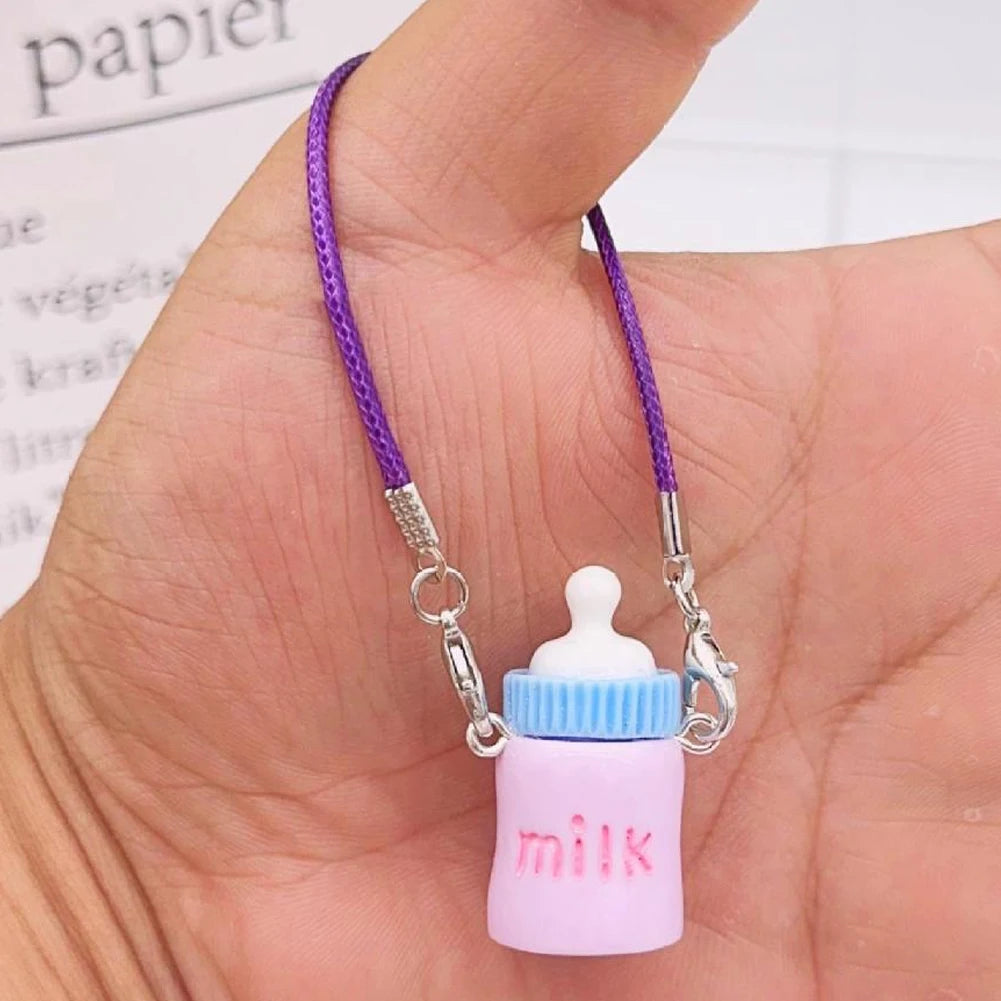 Labubu Accessories | Mini Mobile Phone Pendant | Labubu milk bottle, waterbottle