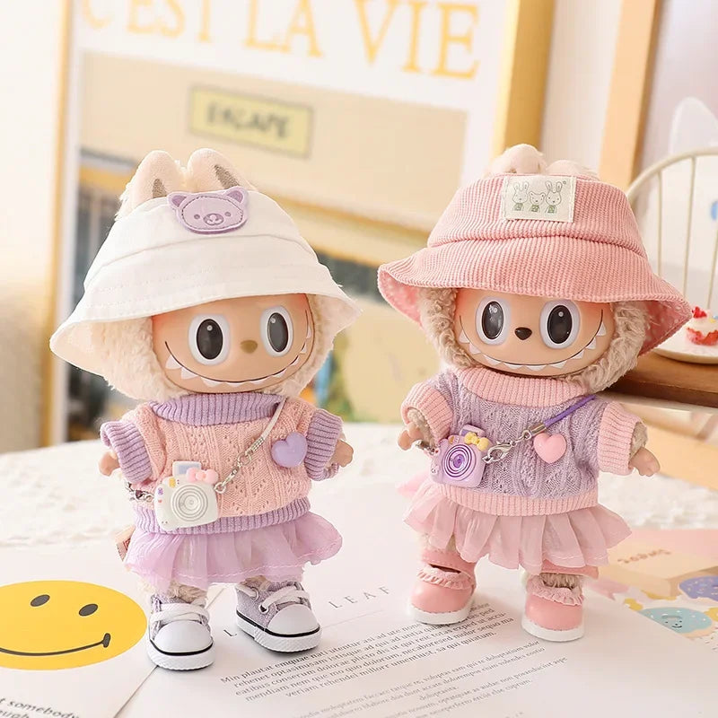 Trendy Labubu Clothes | Cute Labubu Outfit, Shirt & Accessories | 17cm Doll Clothes