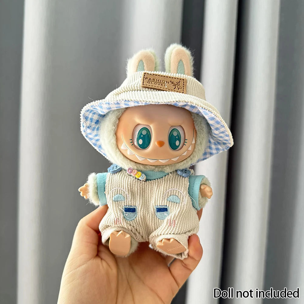 Mini Plush Labubu Clothes Outfit | Overalls Clothing Sets | Korea Kpop