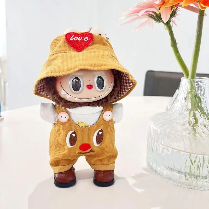 Labubu Outfit | Overall, hat, shoes | Labubu Cute Clothes