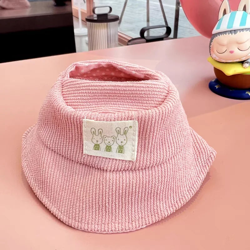 For 10.5/17cm Labubu Doll Outfit Wrinkled Skirt Flower Hairpin Set Fisherman Hat Labubu Clothes Labubu 4.0 pin for love ropa