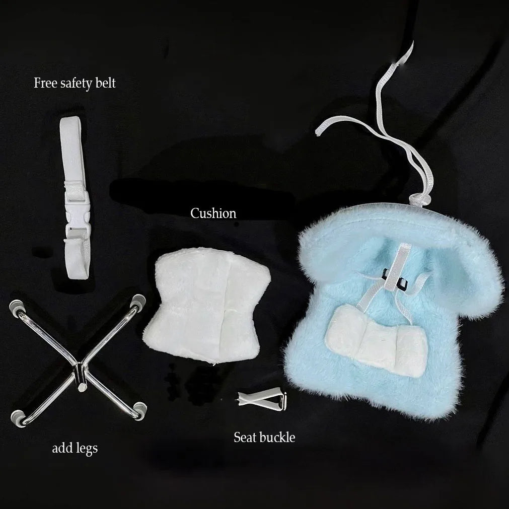 Labubu accessories | 2 in 1 Car Safety Seat and Office Chair for 17cm Doll