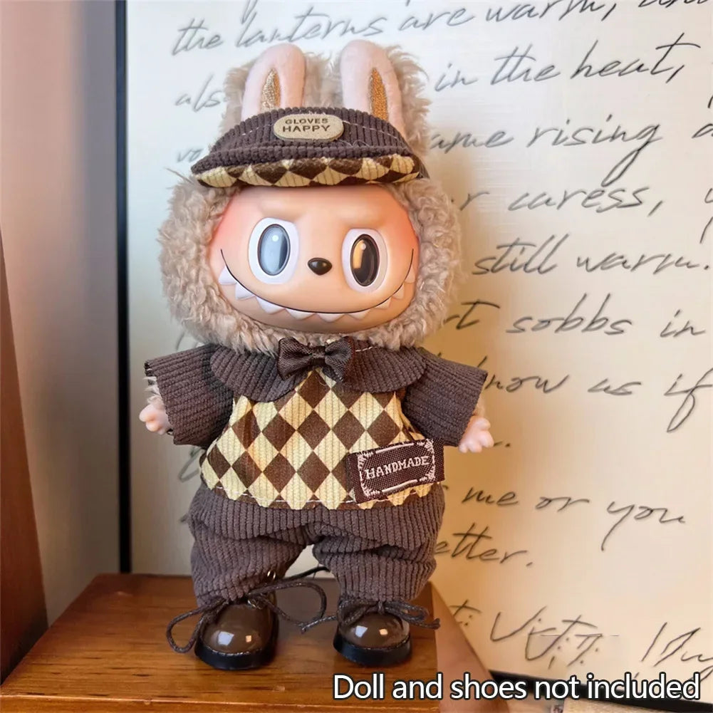 Mini Doll'S Clothes Outfit Accessories For 15-17cm Labubu Idol V1 V2 Stylish Outfit Clothes Sports Leisure Suit Clothing Gift