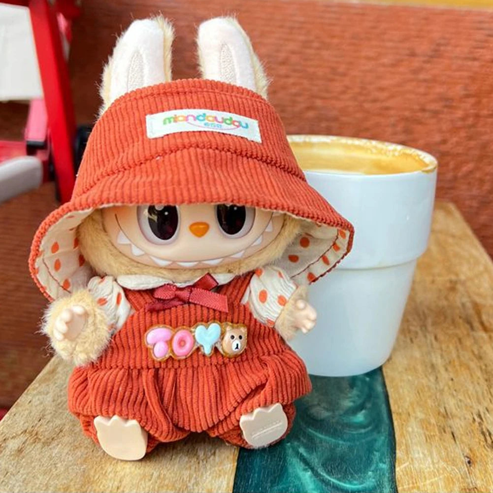 Mini Plush Labubu Clothes Outfit | Overalls Clothing Sets | Korea Kpop