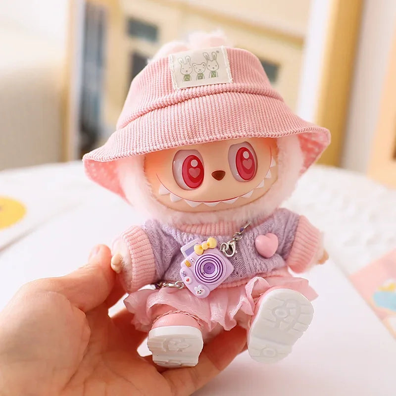 Trendy Labubu Clothes | Cute Labubu Outfit, Shirt & Accessories | 17cm Doll Clothes