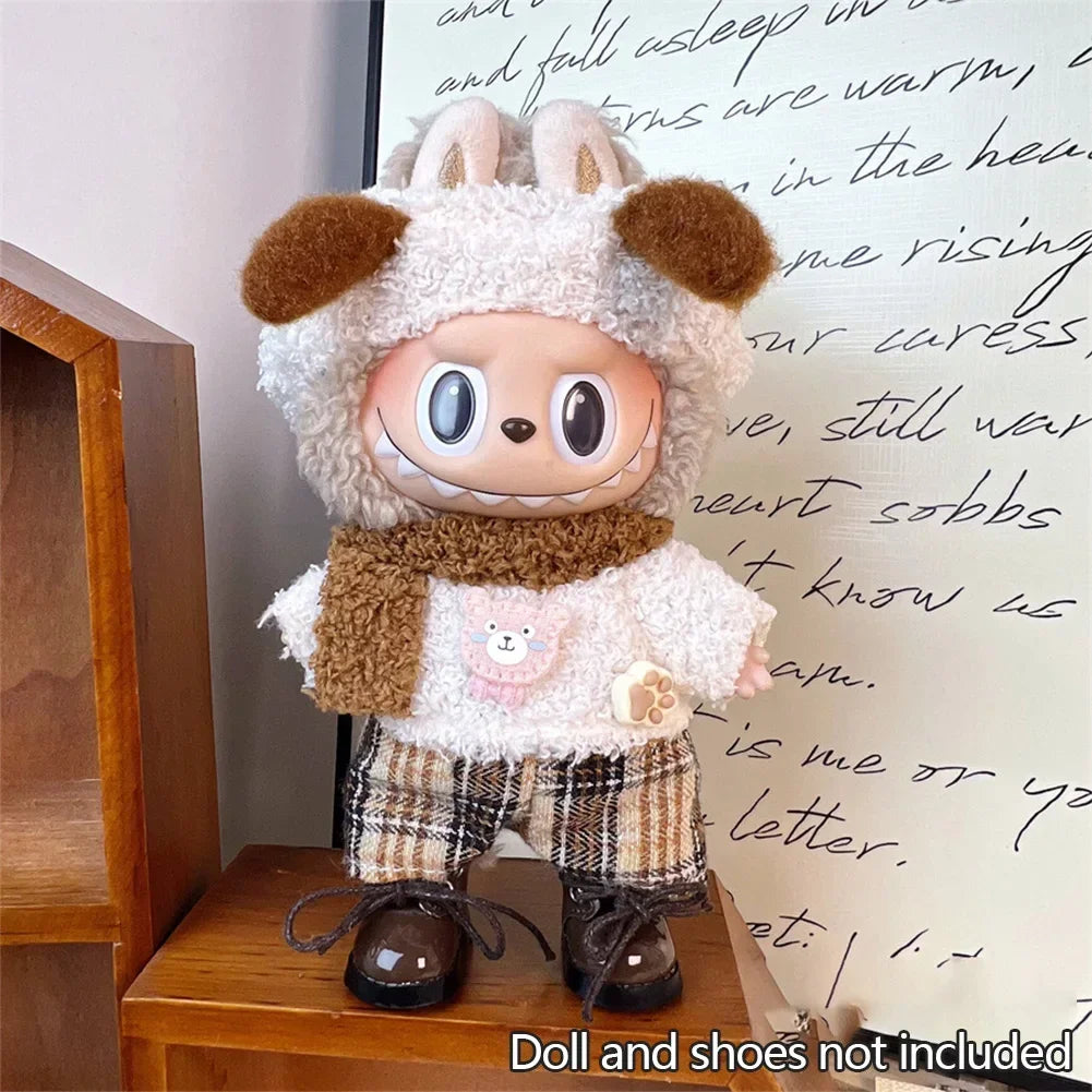 Mini Doll'S Clothes Outfit Accessories For 15-17cm Labubu Idol V1 V2 Stylish Outfit Clothes Sports Leisure Suit Clothing Gift