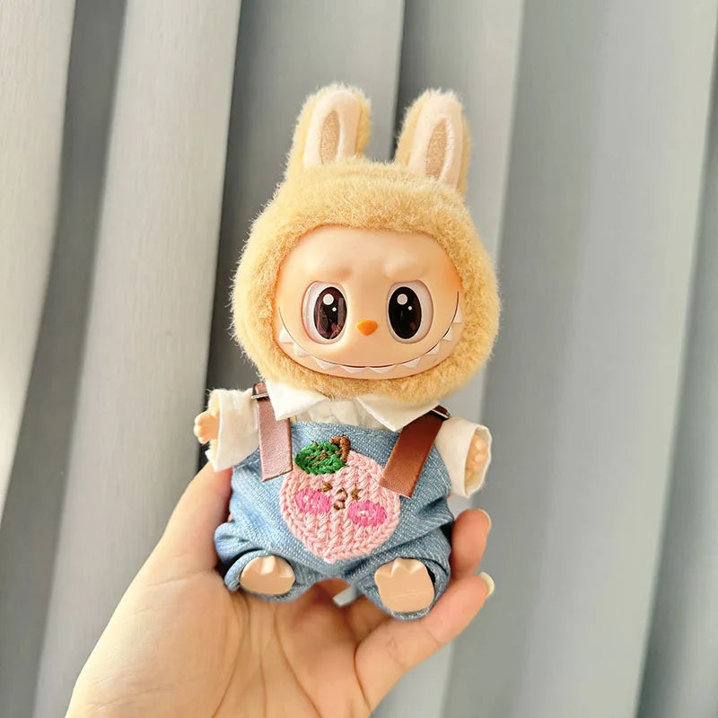 Labubu Outfit and Accessories | Pumpkin Set | Crocheted and knitted Labubu clothes