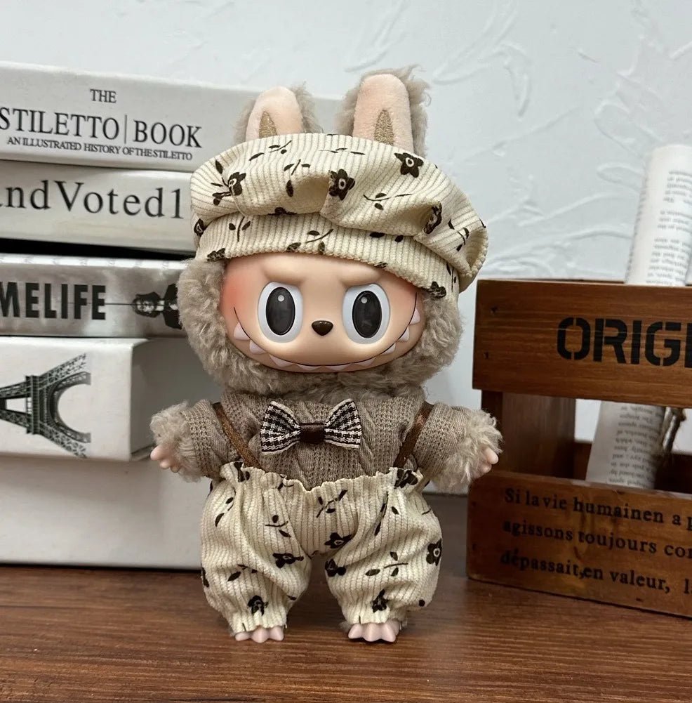 Labubu Retro Clothes | Strap Pants & Hat | Hoodie Sets | Labubu Graffiti Outfit