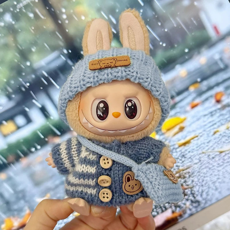 Crocheted and knitted Labubu clothes |  Glasses, Sweater, Hat, Bag Set | Labubu Accessories