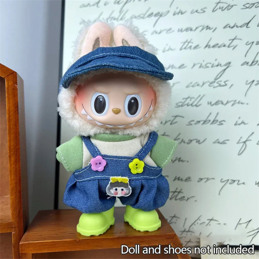 Mini Doll'S Clothes Outfit Accessories For 15-17cm Labubu Idol V1 V2 Stylish Outfit Clothes Sports Leisure Suit Clothing Gift