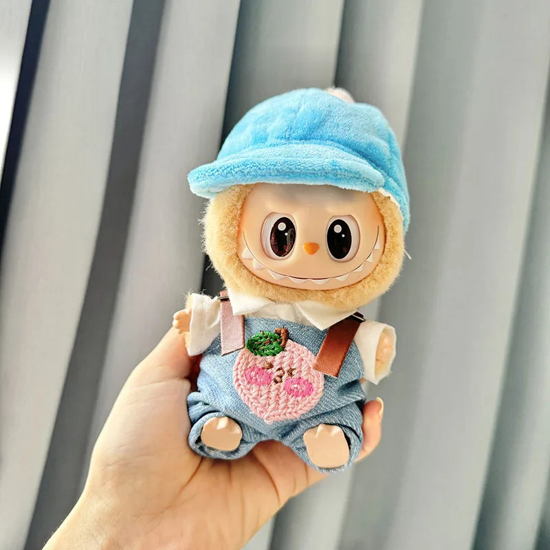 Labubu Outfit and Accessories | Pumpkin Set | Crocheted and knitted Labubu clothes