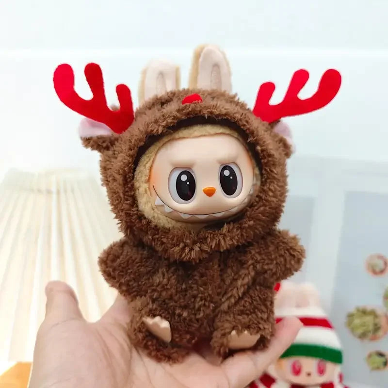 Labubu Outfit For Christmas | Cookie Man Sweater, Elk Jumpsuit, Santa hat