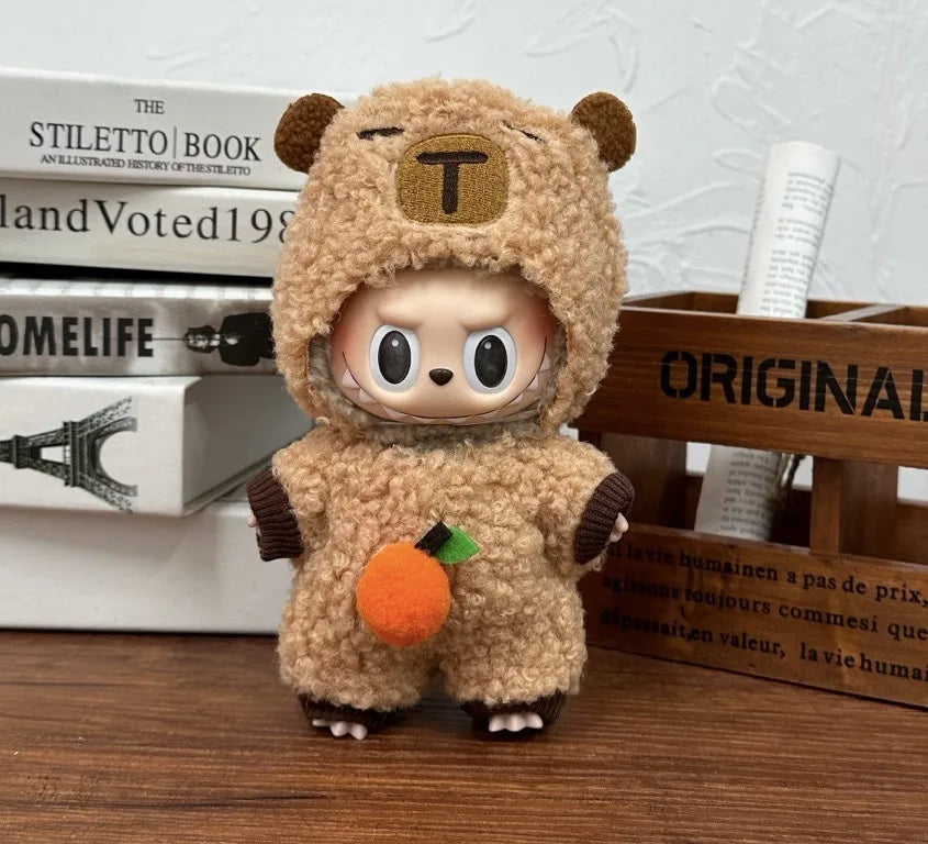 Labubu Retro Clothes | Strap Pants & Hat | Hoodie Sets | Labubu Graffiti Outfit