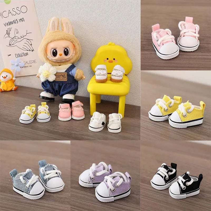 PU Leather Shoes for 17cm Dolls Labubu | Shoes, Boots, Sneakers, Canvas