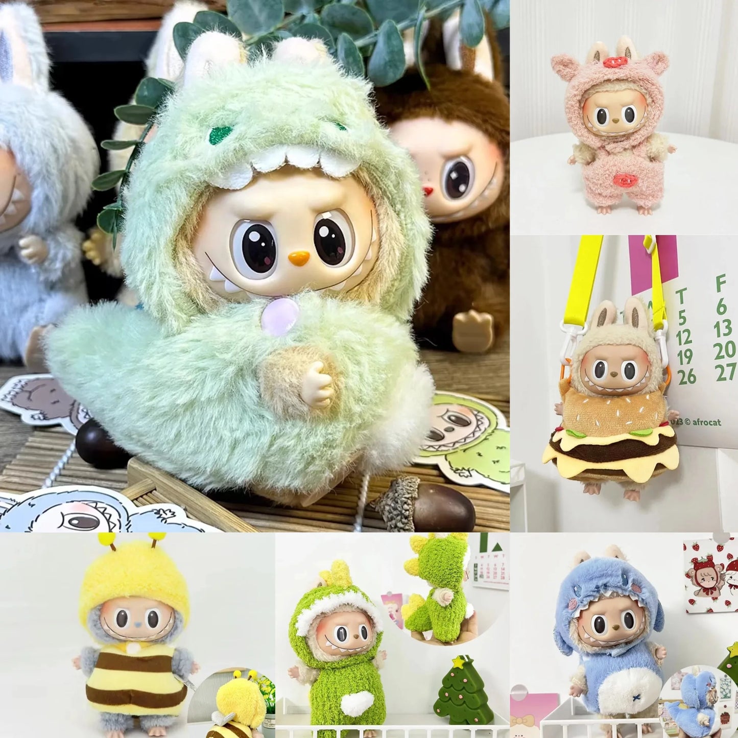 Labubu Clothes Plush | 15-17 cm Dolls Animals Costumes | Cute Labubu outfit