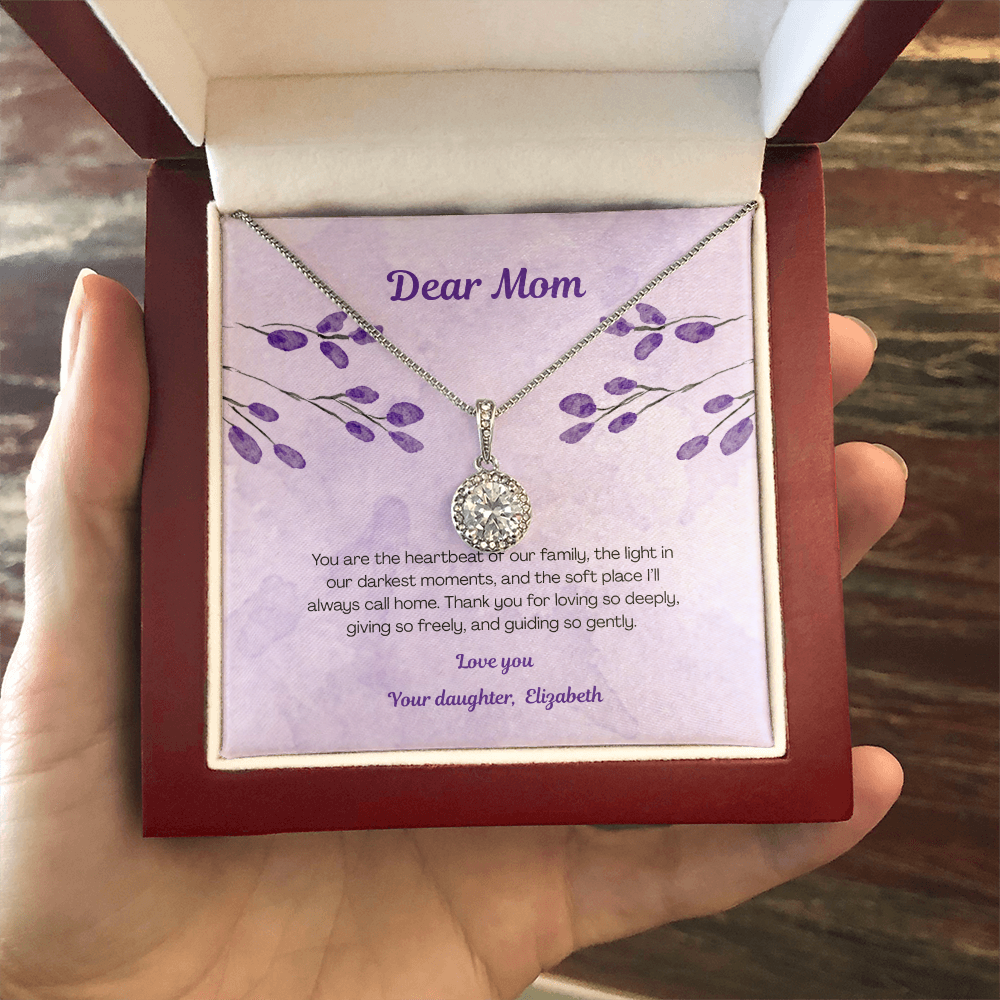 Beautiful pendant necklace in a gift box - meaningful gift for mom - EHNM01