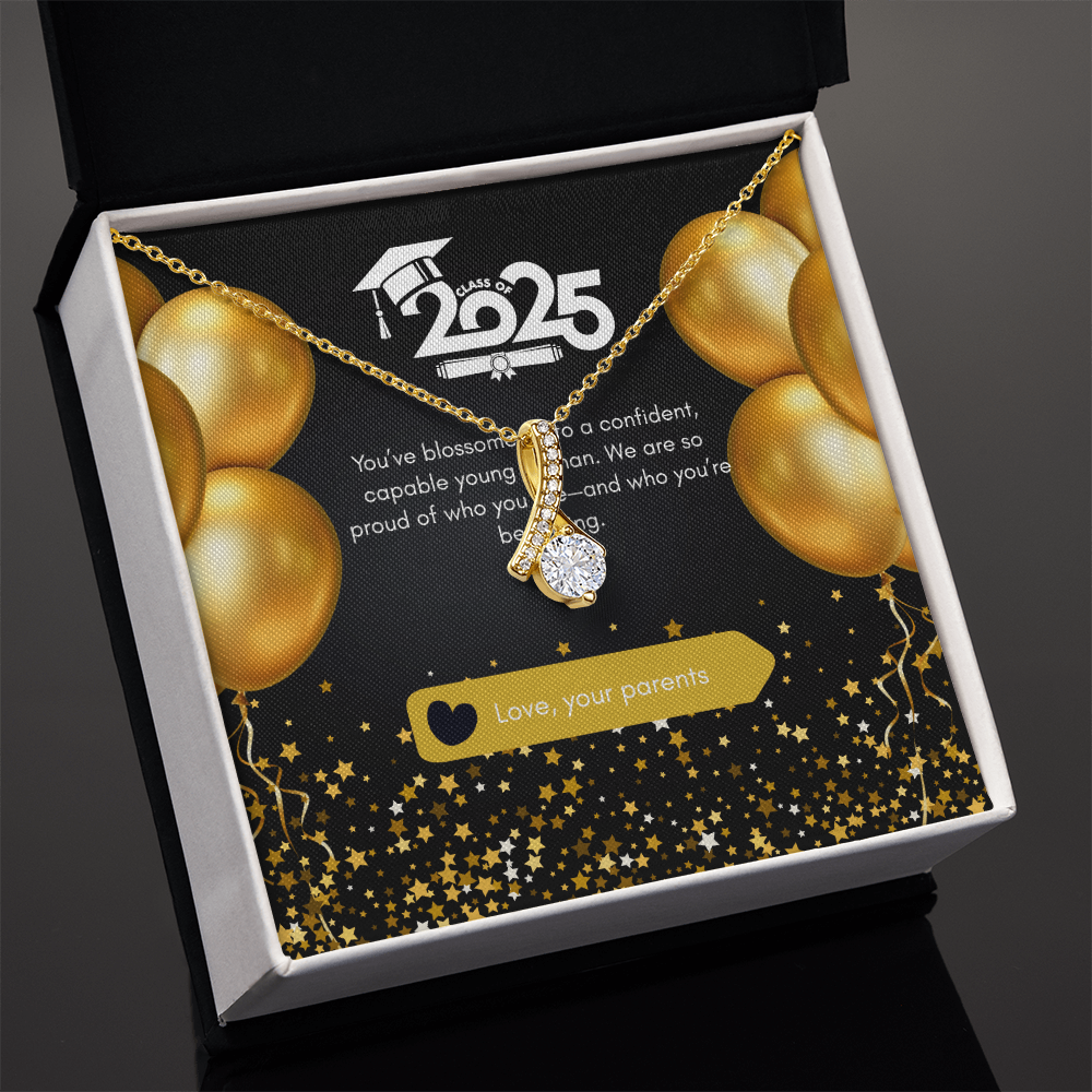 Graduation Gift for Daughter from parents – Pendant Necklace with Inspirational Card, NAG03