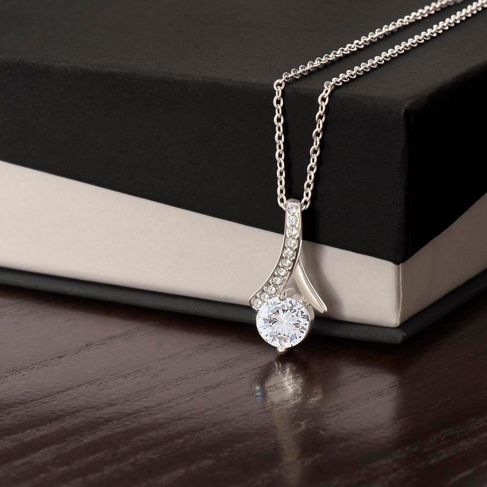 Yellow & White Gold Necklace with Message Card - Meaningful Graduation Gift for Daughter from Mom and Dad, NAG08.