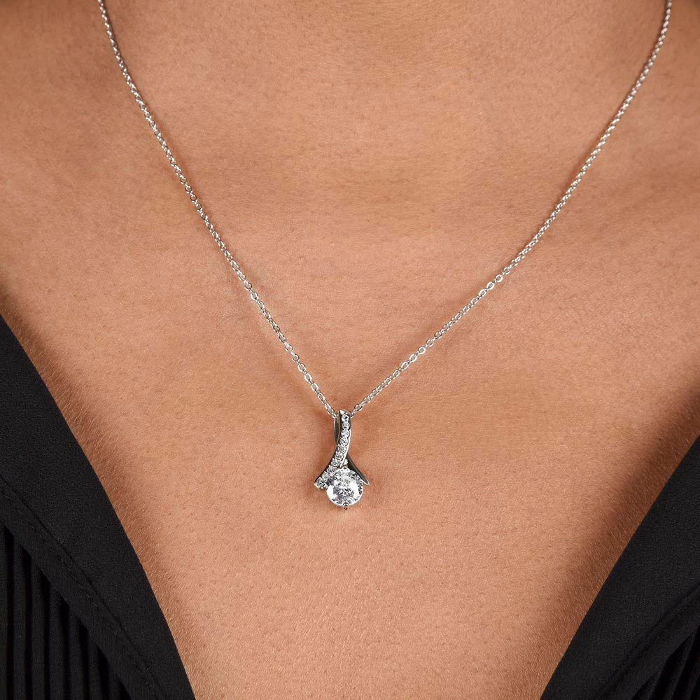 Necklace in a gift box with a Message Card Gift for Graduate Girl from Mom, NAG04
