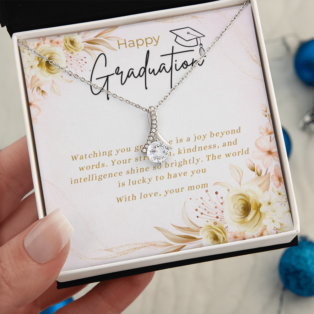 Necklace with Message Card - Meaningful Graduation Gift for Daughter from Mom, NAG01