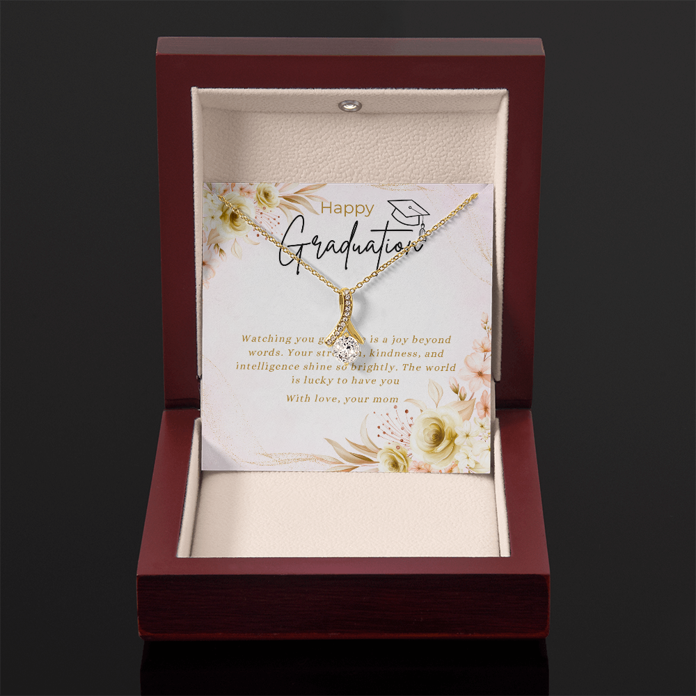 Necklace with Message Card - Meaningful Graduation Gift for Daughter from Mom, NAG01