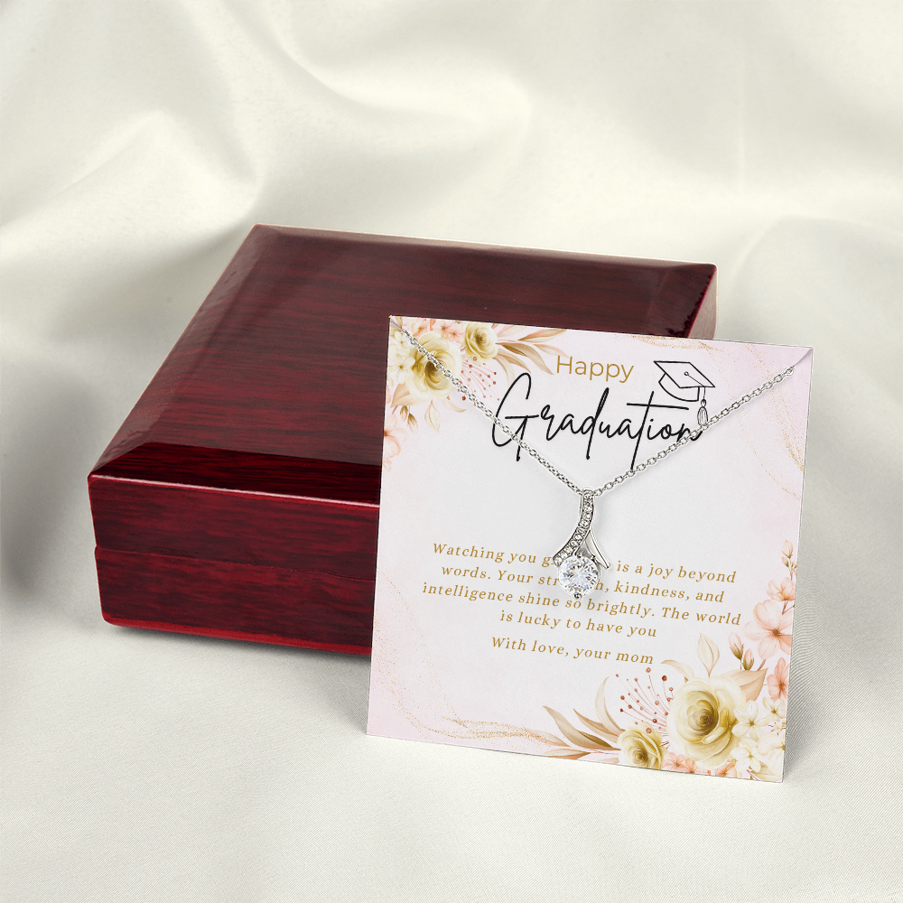 Necklace with Message Card - Meaningful Graduation Gift for Daughter from Mom, NAG01