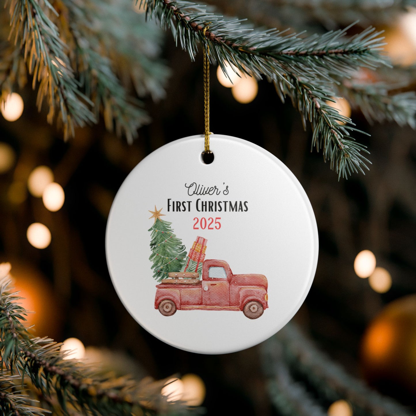 Christmas Ornament | Custom First Christmas Ornament | Personalized Tree Ornament 003