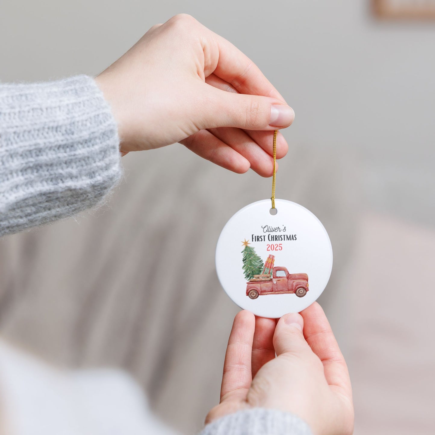 Christmas Ornament | Custom First Christmas Ornament | Personalized Tree Ornament 003