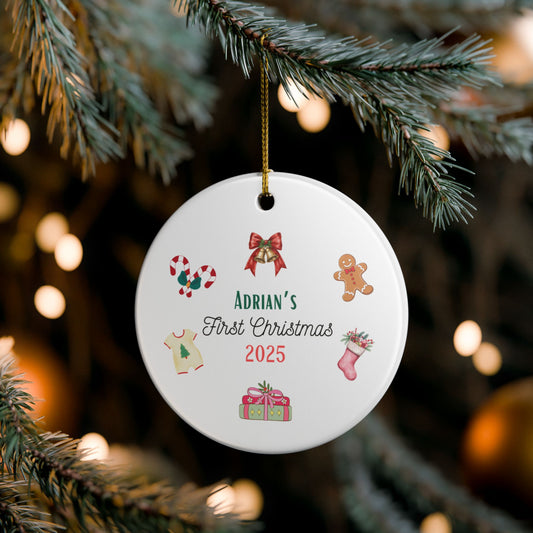 Personalized Christmas Ornament | Custom First Christmas Ornament | Personalized Tree Ornament 004