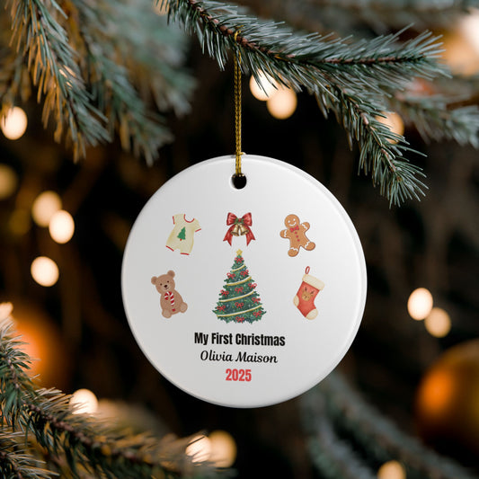 Personalized Christmas Ornament | Custom First Christmas Ornament | Personalized Tree Ornament 005