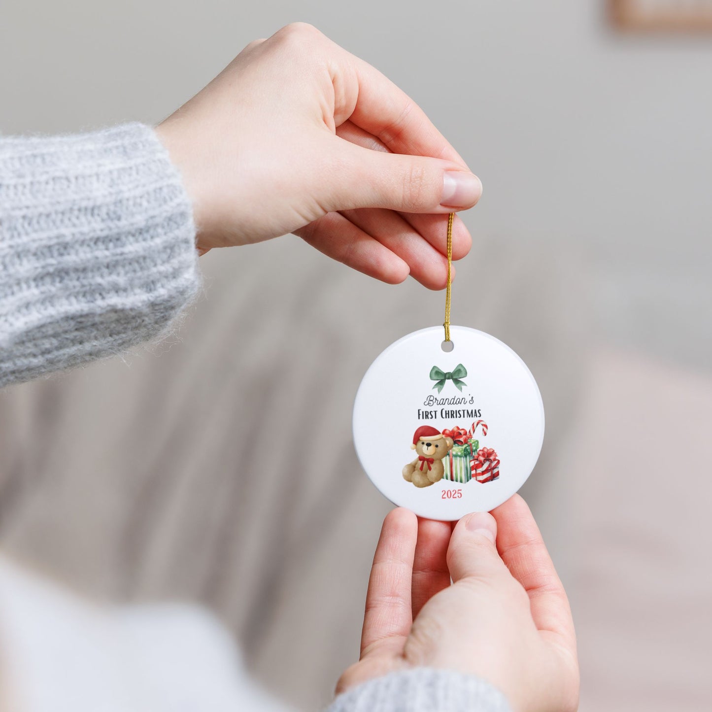 Personalized Christmas Ornament | Custom First Christmas Ornament | Personalized Tree Ornament 006
